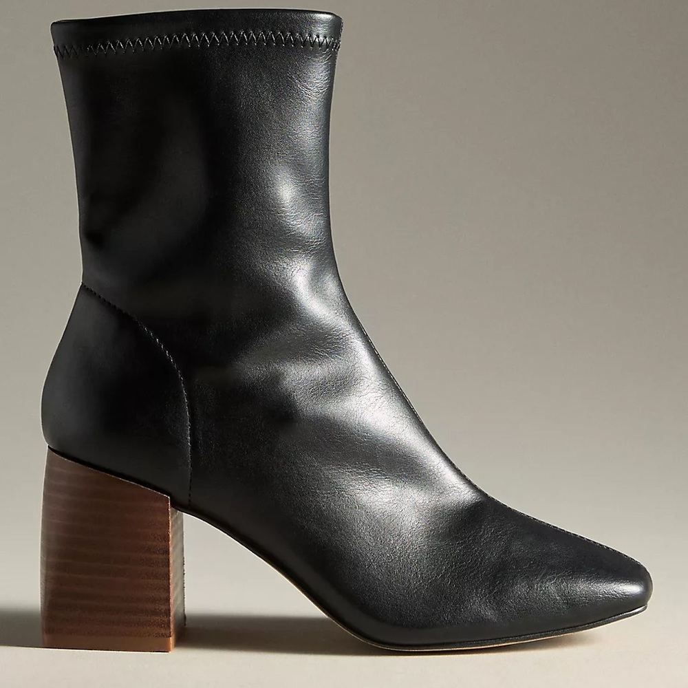 Silent D Cabana Black Leather Ankle Boots